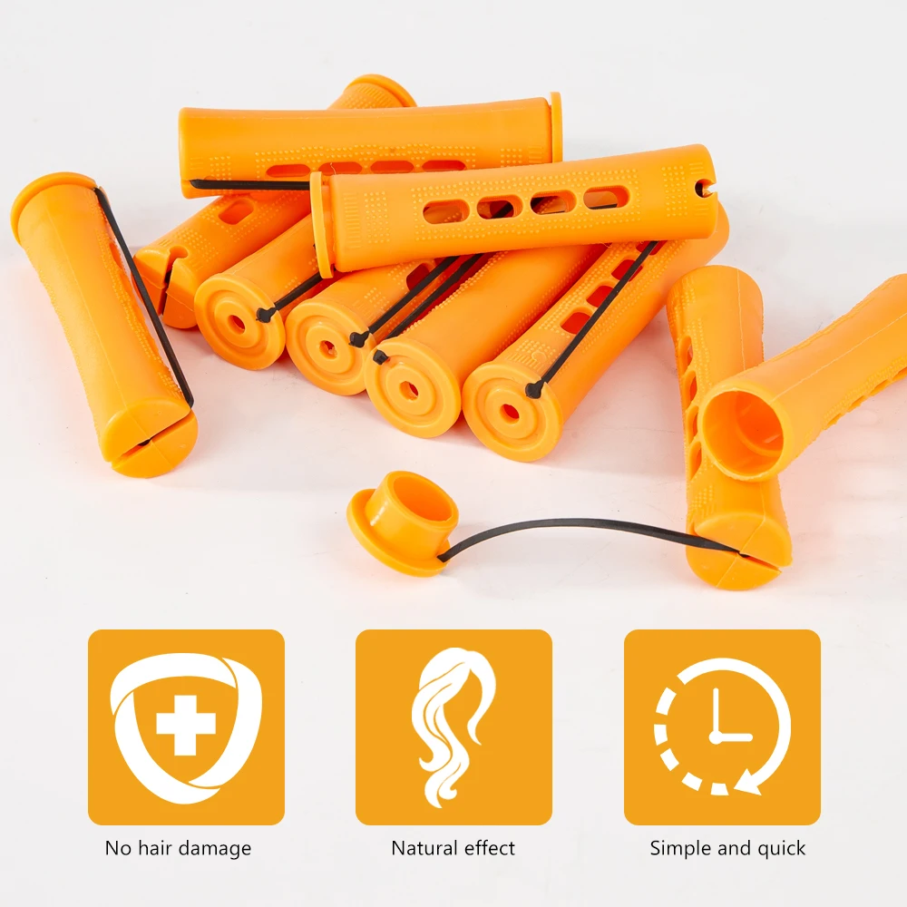 Salon DIY Hair Tools Styling Roller Set Quality 0.7cm-4cm Diameter Curling Rods Hair Rollers Plastic Heatless Hair Curler Set