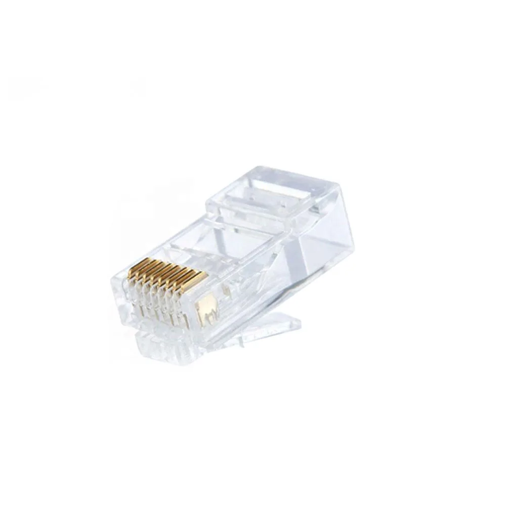 Gold plated RJ45  Network Modular Plug Cat6  Connector 8P8C utp Unshielded Modular Rj45 Plug  cat5e connectors