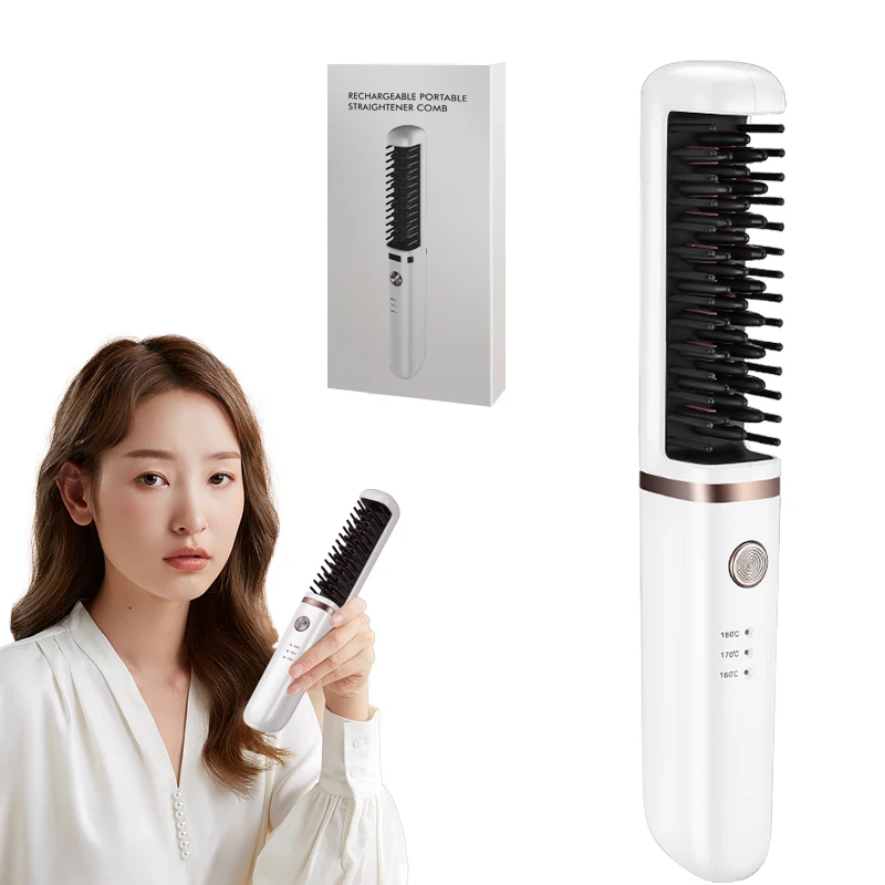 Hot Electric Comb One Step Hair Dryer Fast Straightener Brush