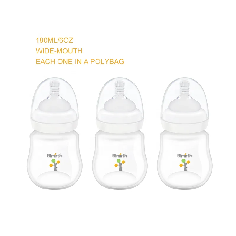 breast milk bottles wide mouth 180ml baby feeding supplies pp bpa free formula bottles baby