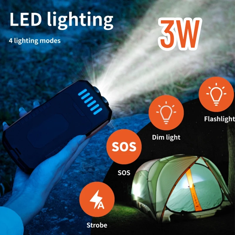 Portable Waterproof 15000mAh 20000mAh cargador solar para celular powerbank Wireless Charging Solar Power Bank For mobile phone