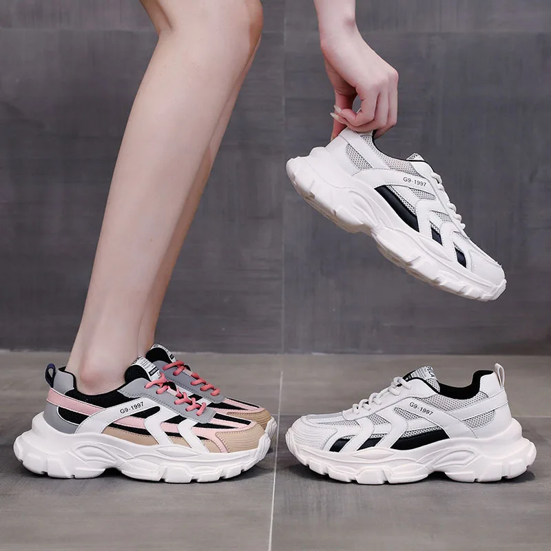 Female Autumn New Thick Bottom Heighten Vogue Recreational Sports Shoes For Lady