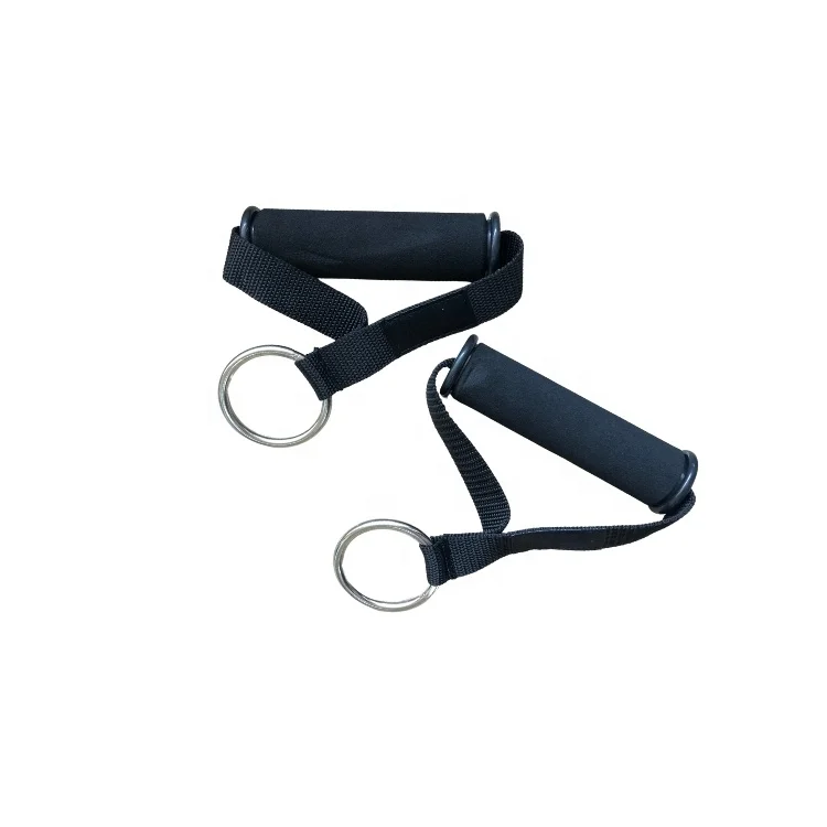 Fitness Home Gym Metal Hook Handles Pulley Cable Machine Attachments Pull Down Grip Resistance Band Workout Bar