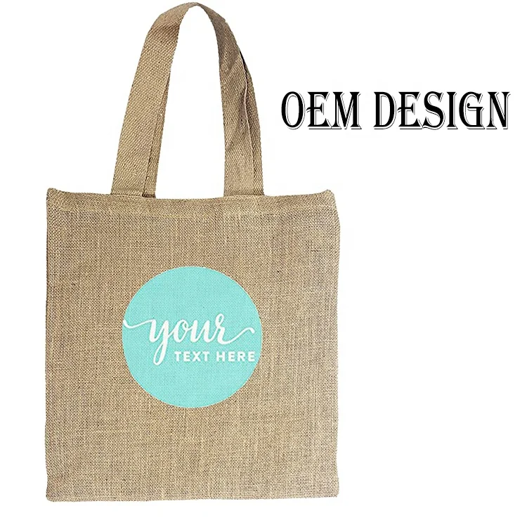 Wholesale Manufacturers Reusable Bags for Shopping Eco Tote China Jute Bag