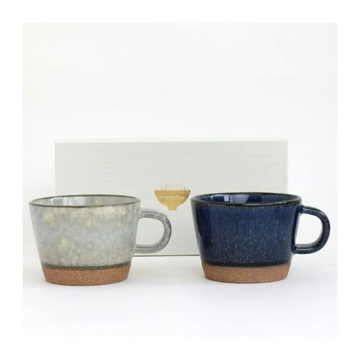 Navy blue jade decorative box travel porcelain bulk coffee mugs