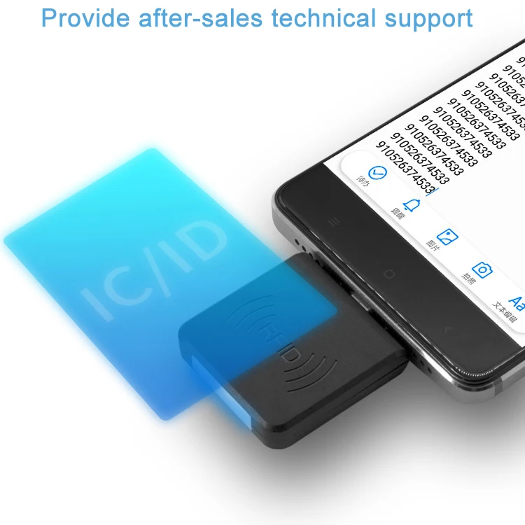 Android Mobile RFID IC Card Reader Square NR65C Suitable For NFC213 Mifareclassic 1k Chip For Payment