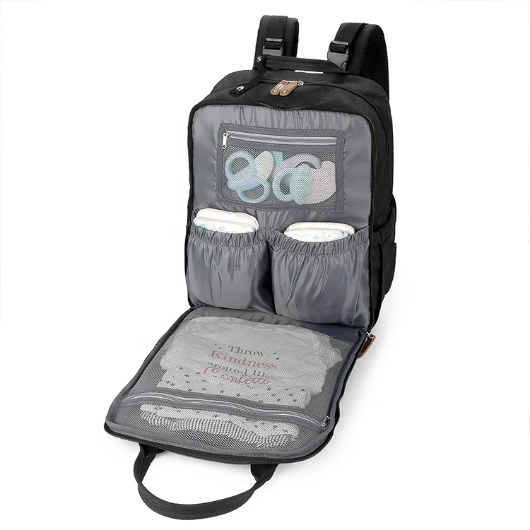New 3pcs Set Custom Logo Luxury Baby Diaper Bag Backpack Mommy Bag With Pacifier Case Diaper Changing Pad