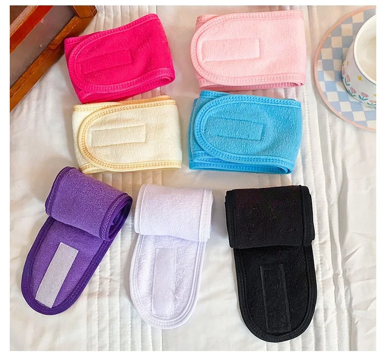 Head Bands Adjustable Wide Hairband Yoga Spa Bath Shower Makeup Wash Face Cosmetic Headband for Women Ladies Make up Accessories