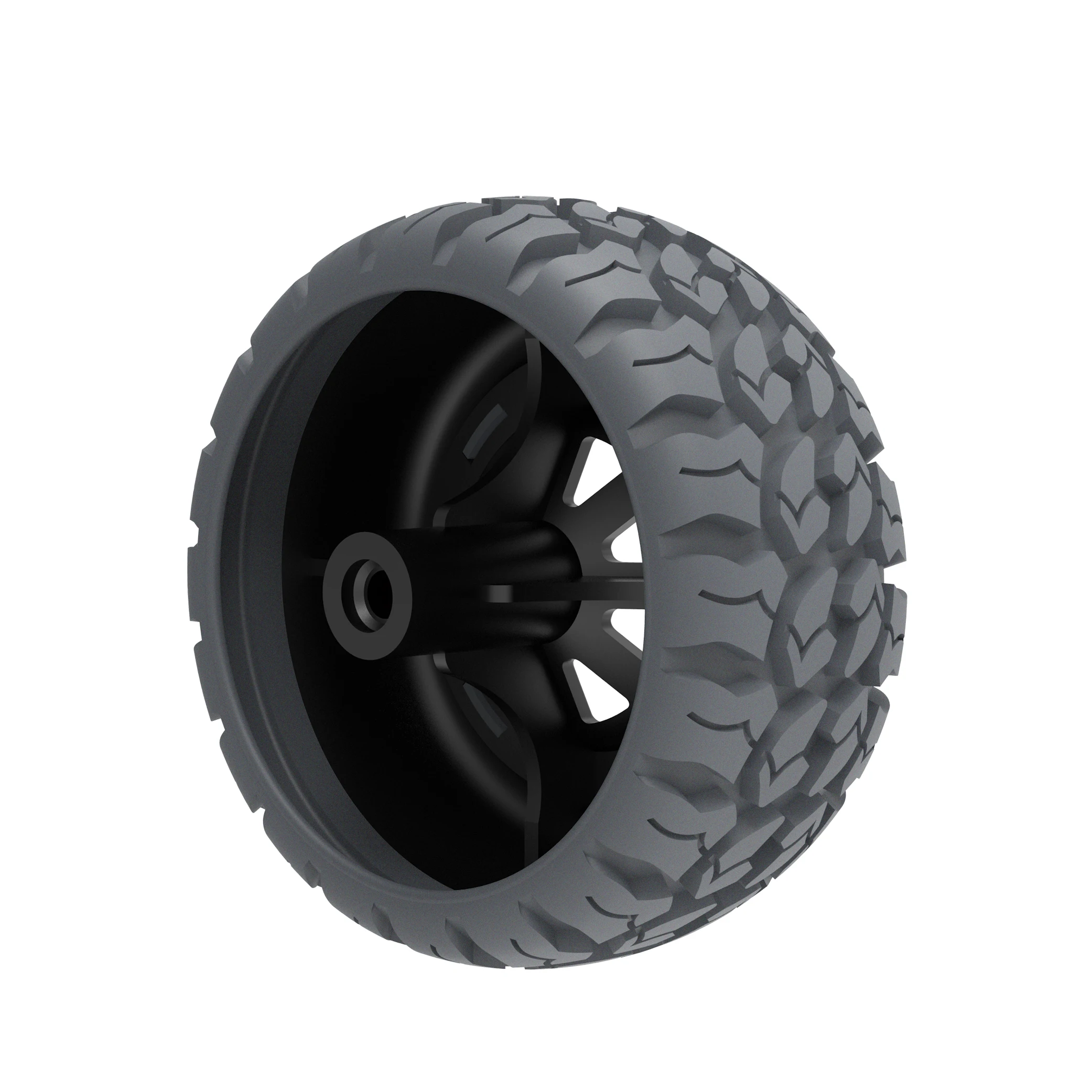 Toy accessories rubber wheel simulation alloy wheel 3.3CM tire