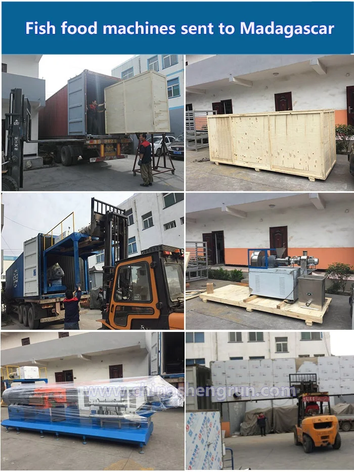 Foreign and domestic hot selling factory fish feed pellet extruder floating feed machine floating fish food production line