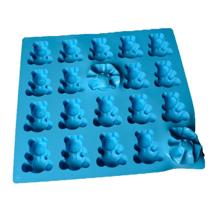 New 20 Cavity Large Gummy Bear Mold For Candy Chocolate Jelly