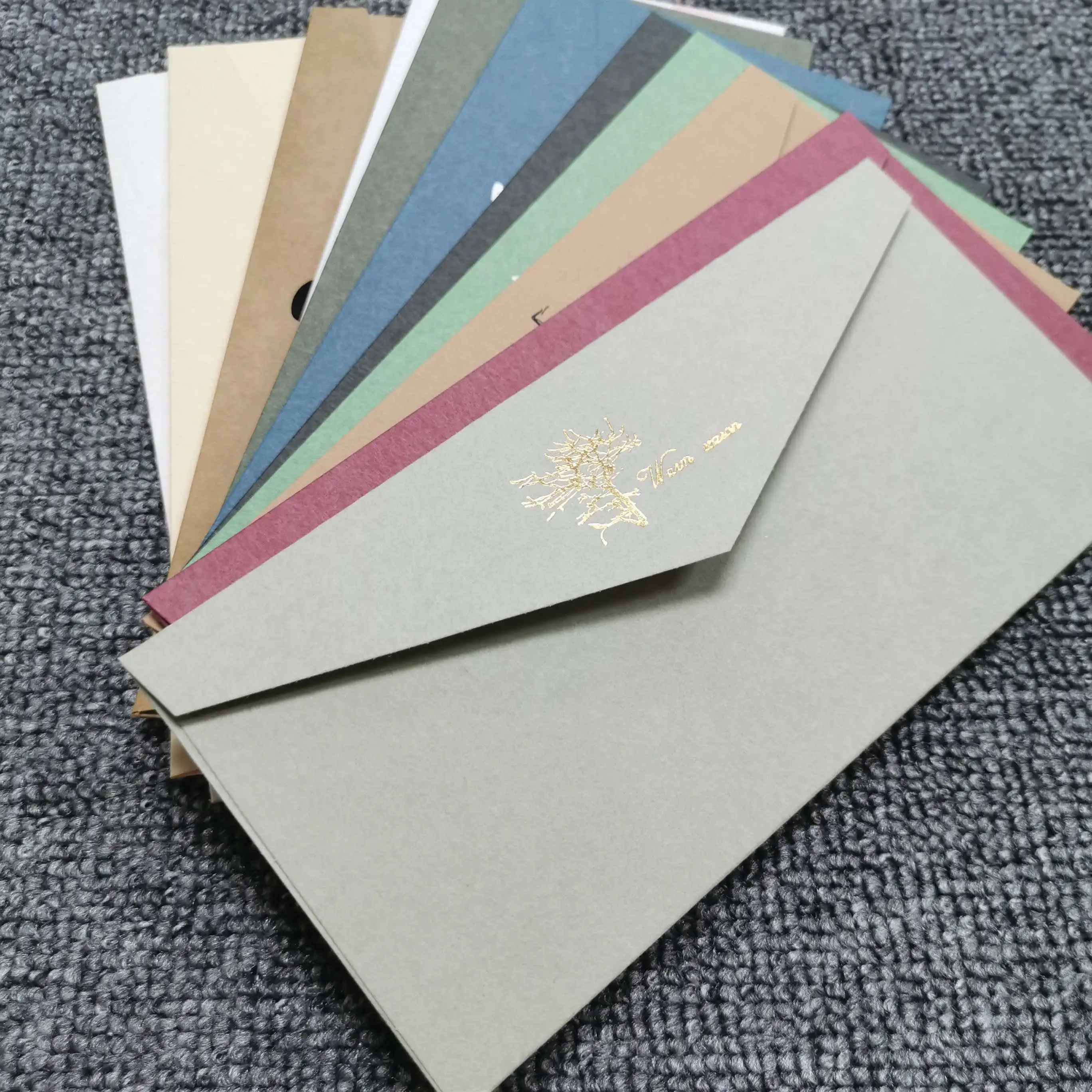 Custom Reusable Greeting Cards Packing Envelopes with Own Design