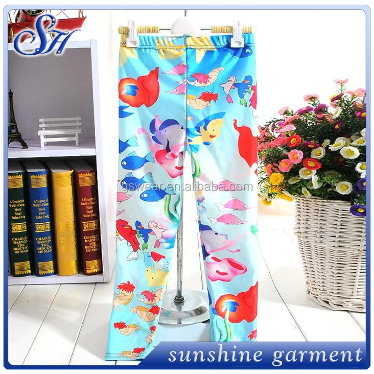 Wholesale Custom Girls Pants Children Print Cotton Leggings Kids Clothes Pants Print Skinny Leggings