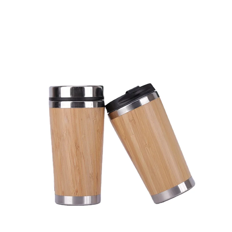 New Portable Bamboo Tumbler Stainless Steel Insulation Cup Home Office Business Gift Bamboo Coffee Mug