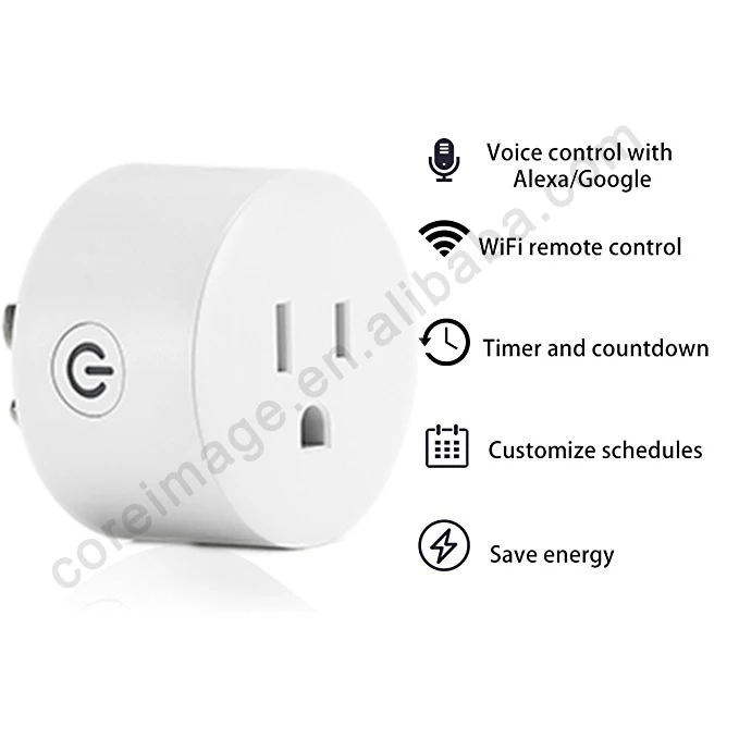 Factory direct sale Tuya smart life APP control home use intelligent socket US standard smart plug wifi