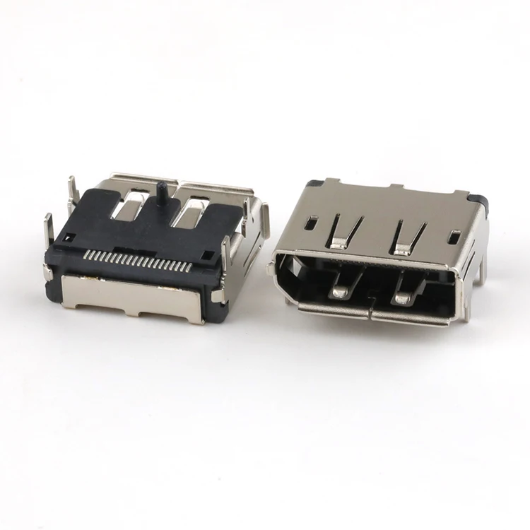 Top Mount DP Female Connector 90 Degree SMT Type DisplayPort Female 20Pin Connector
