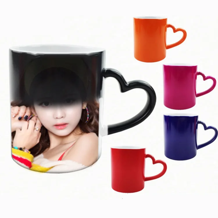 
ceramic cup coffee mug magic changing cups color changing for diy 