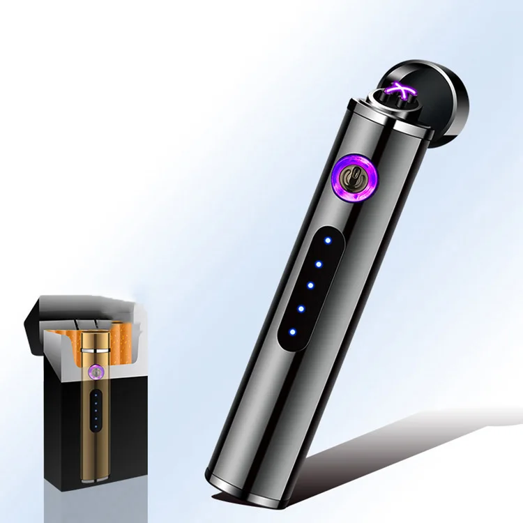 Creative Mini double arc led usb rechargeable lighter flameless arc lighter induction cigarette lighter
