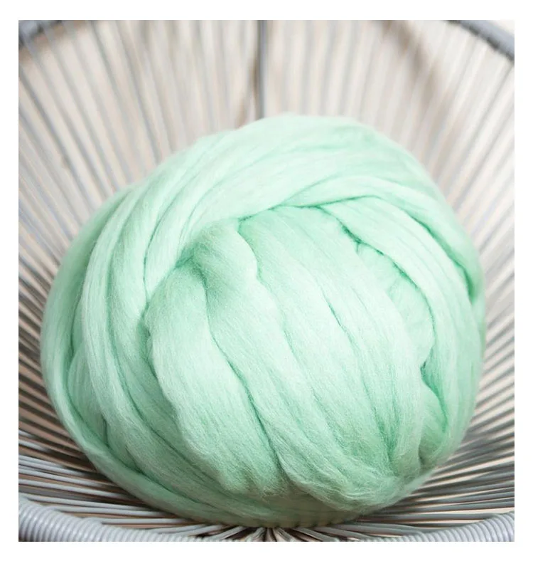 
23 Micron 66s knitting blanket 100%merino wool super chunky giant thick yarn for making rugs blanket and crafts 