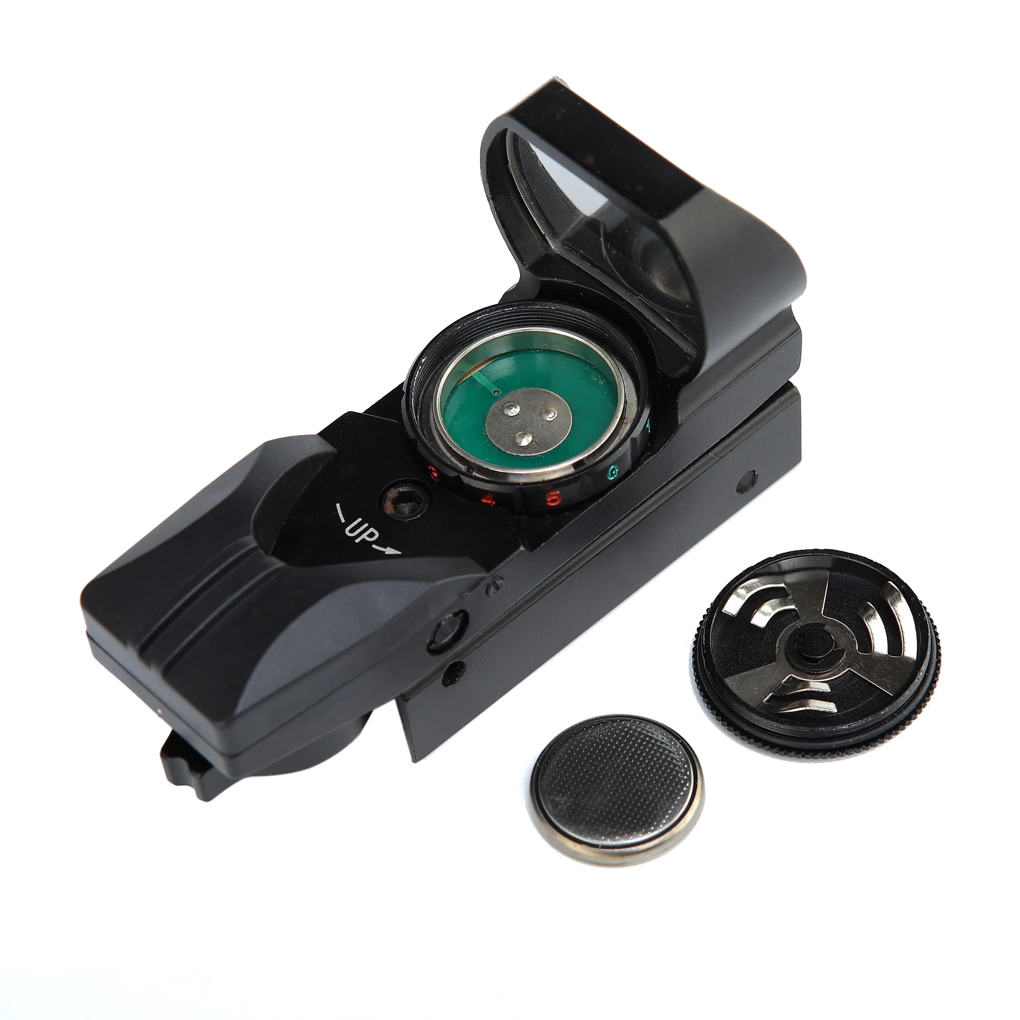 
Holographic Open Red Green Dot Reflex Sight, Red Dot Scope Red Dot 4 Type Reticle for Pistol 