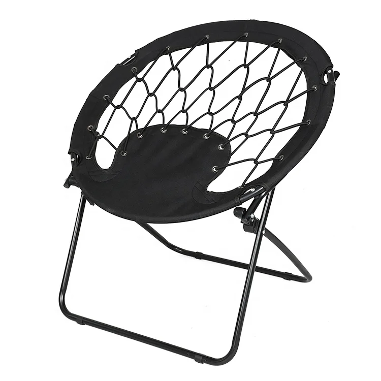 Portable Outdoor Folding Spider Web Tree Round Camping Moon Bungee Chair