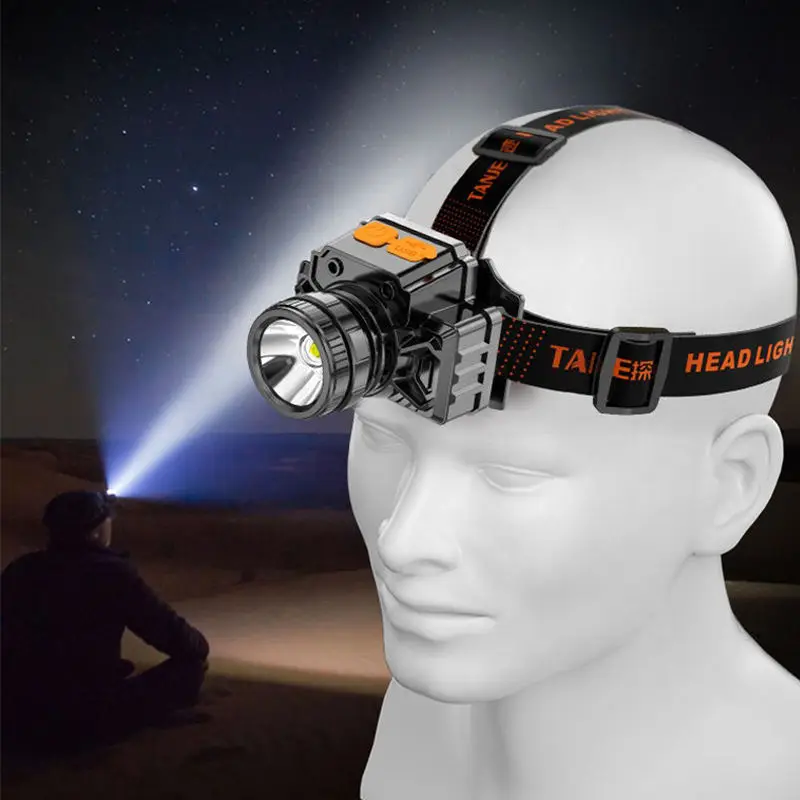 2024 NEW Ultra-long Life LED Powerful Headlight With Rotary Zoom And Power Bank Multifunction Flashlight For Outdoor Indoor