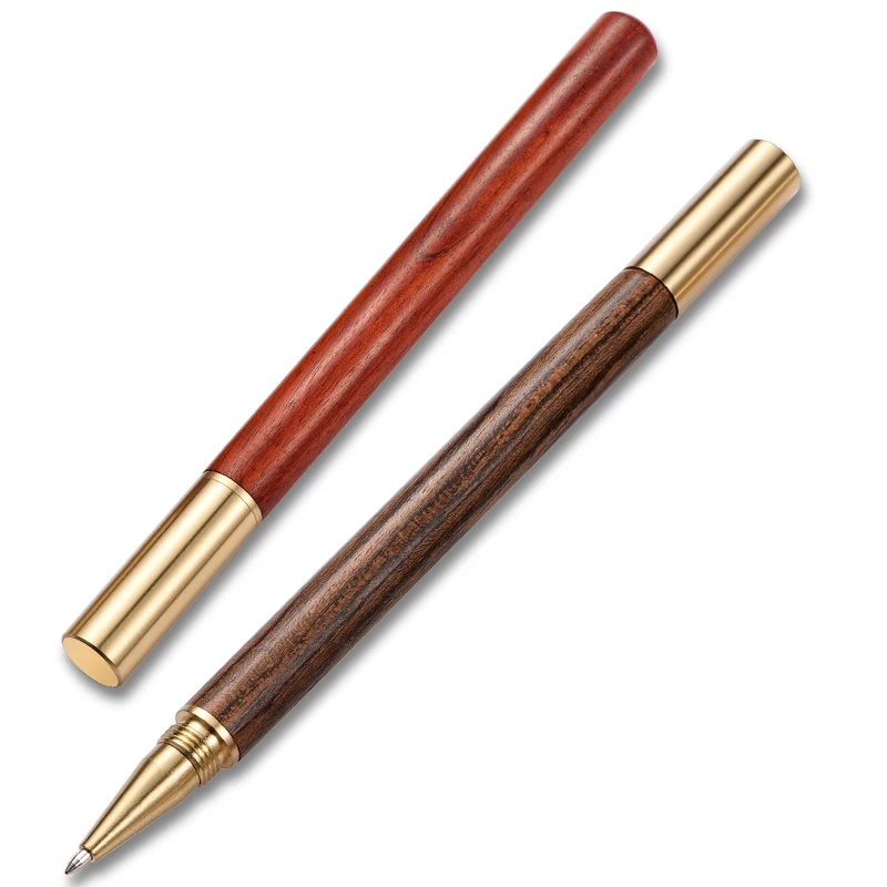 New design wood roller pen with metal part custom logo pen set for promotional gift