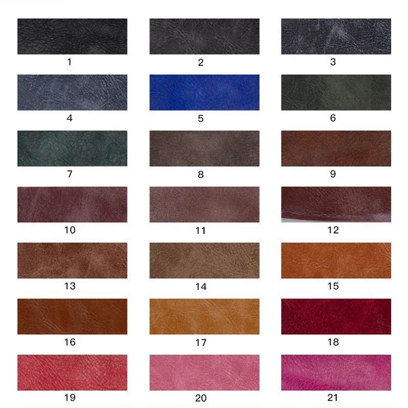 Dual Color Matching Crazy Horse Oil Leather PVC Synthetic Leather for Car Seat Handbag Luggage Leather Product Fabric Wholesale