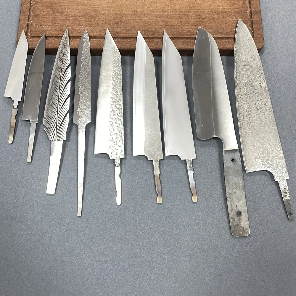 High-end industrial knife blades and DIY  chef knife blank Factory CNC cutting 440C D2 VG-10 steel blades for knife makers