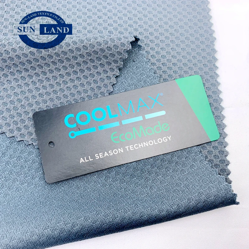 100% спортивная рубашка из полиэстера одежда 50 coolmax coolpass быстросохнущая трикотажная сотовая сетчатая ткань