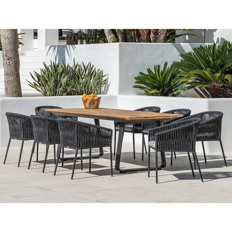 Удобные Ленточные алюминиевые стулья для патио, стул для бистро, обеденный открытый стул, садовый шнур, стул для балкона