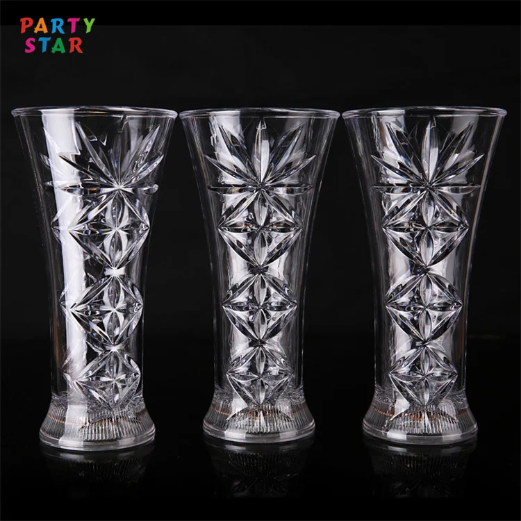 Wholesale Light Up Drinking Glasses Plastic Flashing Wine Party Decoration Acrylic Fun Plastic Cups
