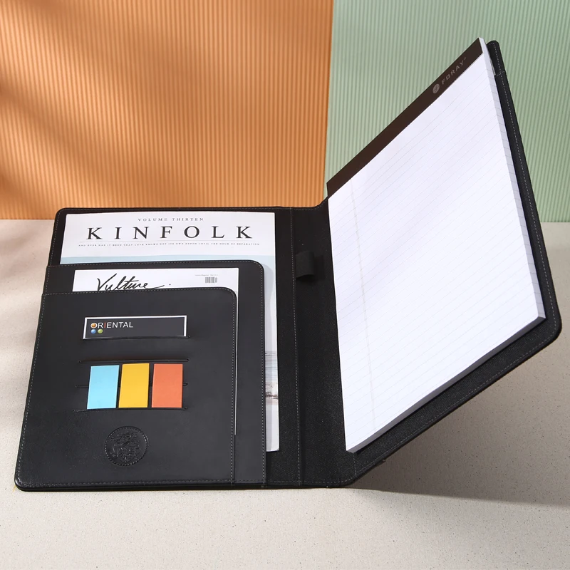 hot sale case legal size organizer pu custom business leather portfolio