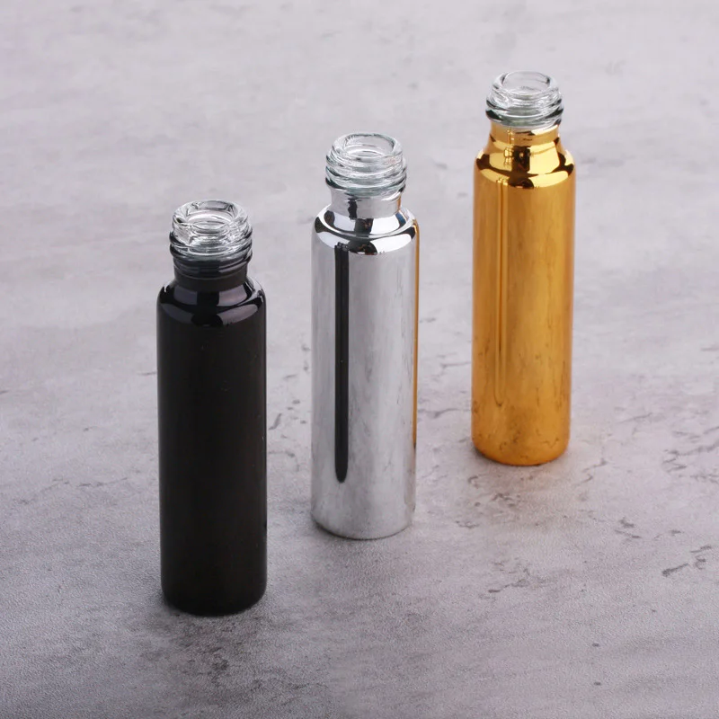 5ML 10ML UV Coated Glass Roller Ball Refillable Rollon Bottles Grand Parfums with Stainless Steel Rollers for Essential Oil
