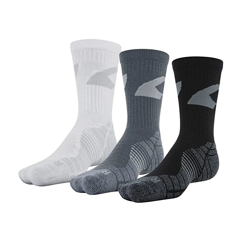 Custom High Quality White Mid Calf Mens Non Skid Football Soccer Grip Socks