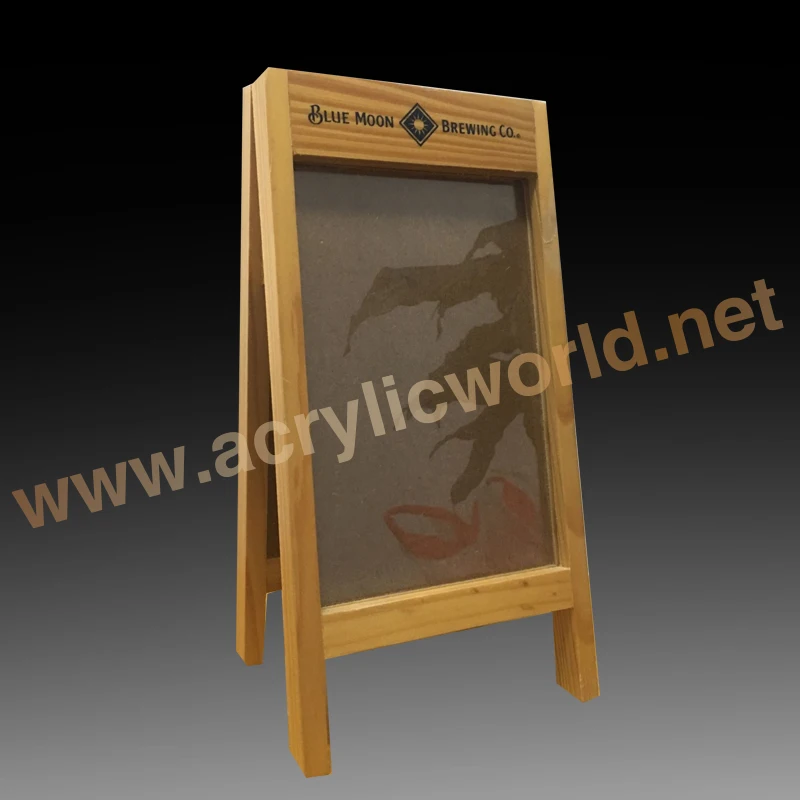 Factory Bar A frame chalkboard Wood A frame A Sign menu CHALKBOARD acrylic menu sign rack