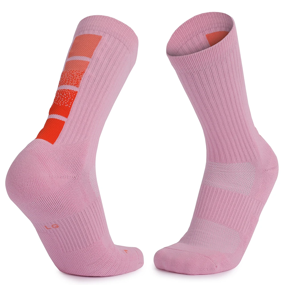 Comfortable To Wear Good Quality Full Cotton Thick Crew Socks For Playing Basketball