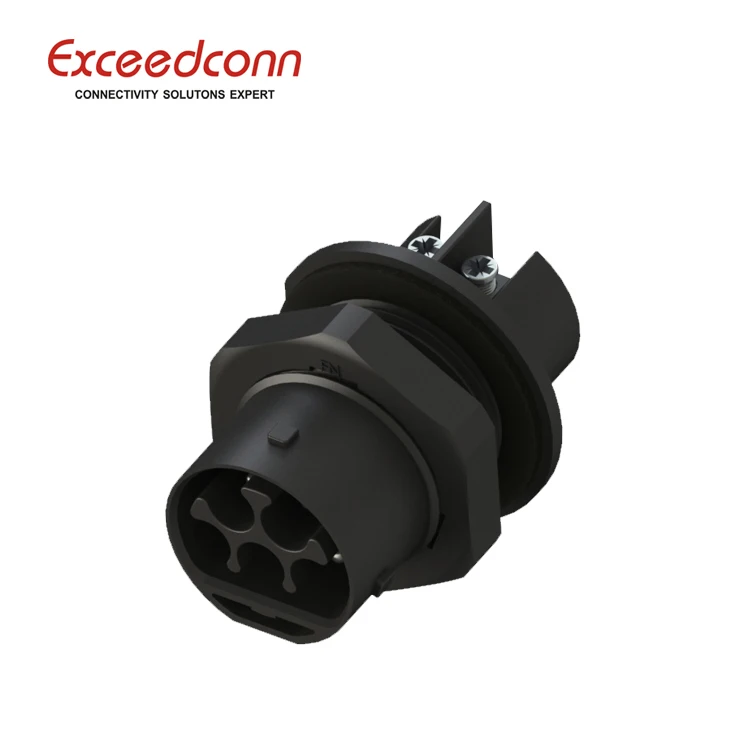 Factory cheapest price 5 contacts male panel mount waterproof power supply connector for photovoltic inverter