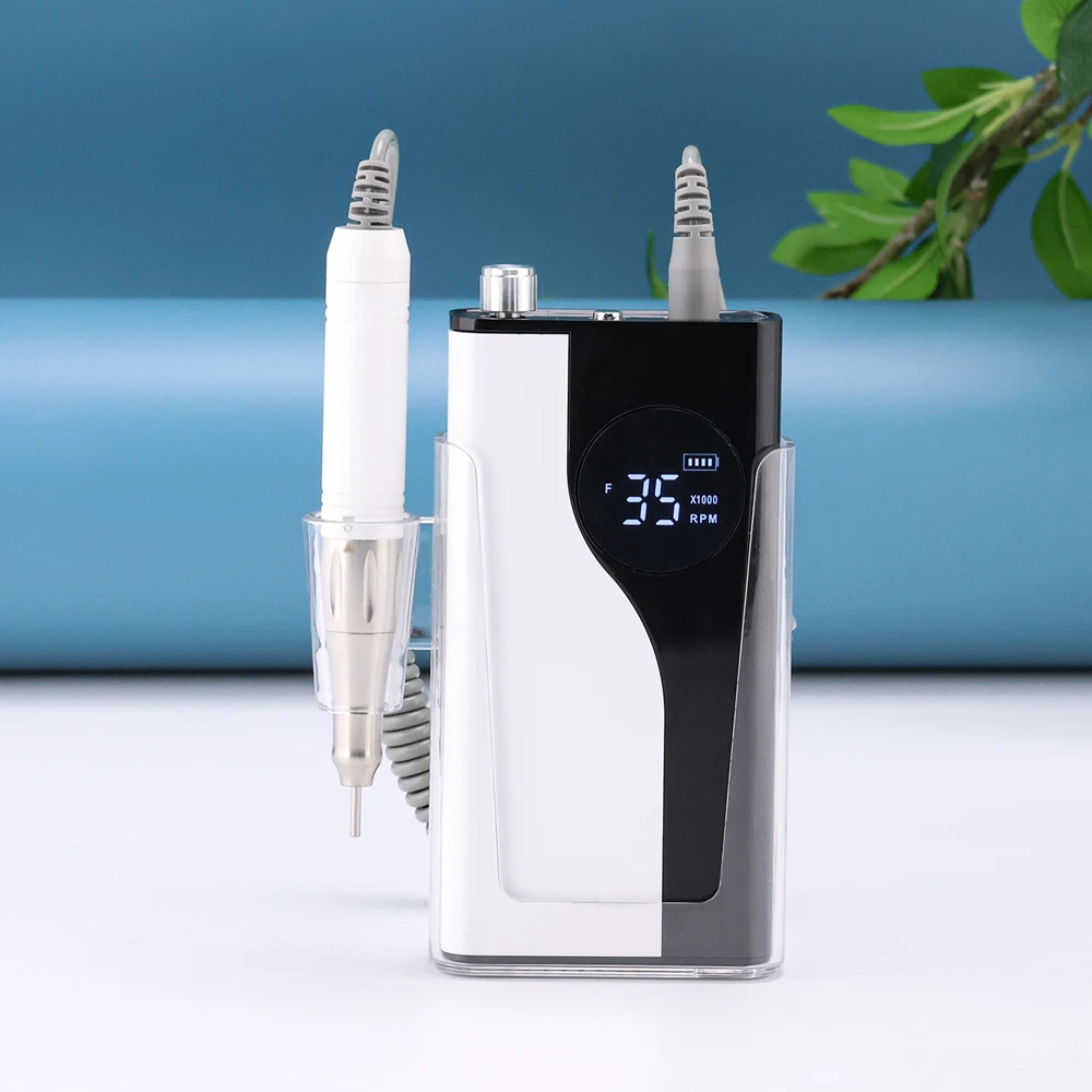 Manicure Pedicure Kit Efile Nail Supplies Coreless Motor 35000 RPM Portable Nail Drill Electric File Home Salon