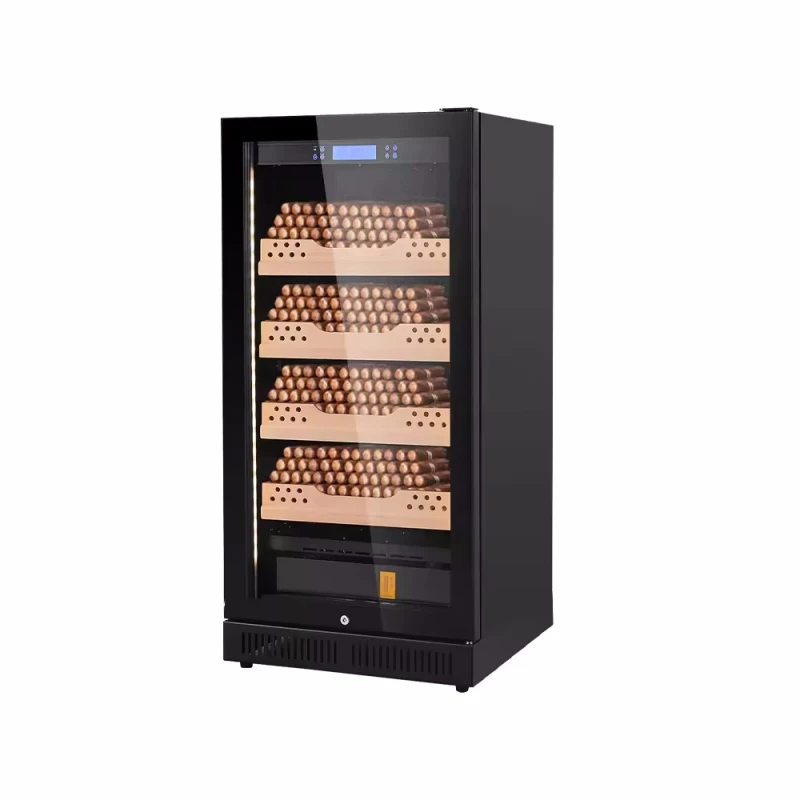 Vanace 1.26m High Humidor 228L 800 Cigars Large Capacity Spanish Cedar Wood Compressor Cigar Cabinet