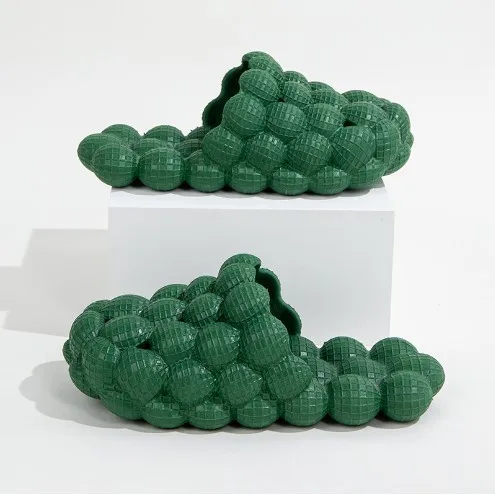 Customizable Female & Male Bubble Fashion Home SPA Slippers Clogs & Mules with Personalities Add Charm and Water Brick