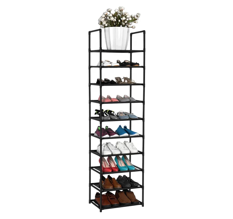 10 Tiers Shoe Rack 20-25 Pairs Sturdy Shoe Shelf