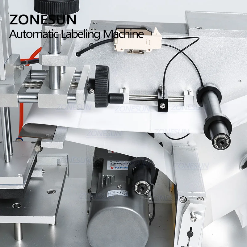 ZONESUN TB-60D Semi Automatic Plane Labeling Machine For Plastic Square  Glass PET Metal Bottles