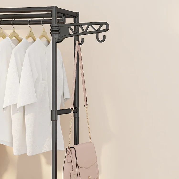 Portable Closet Freestanding Closet Storage Organizer Drying Rack Clothes Rack With Shelves Hanging Rods
