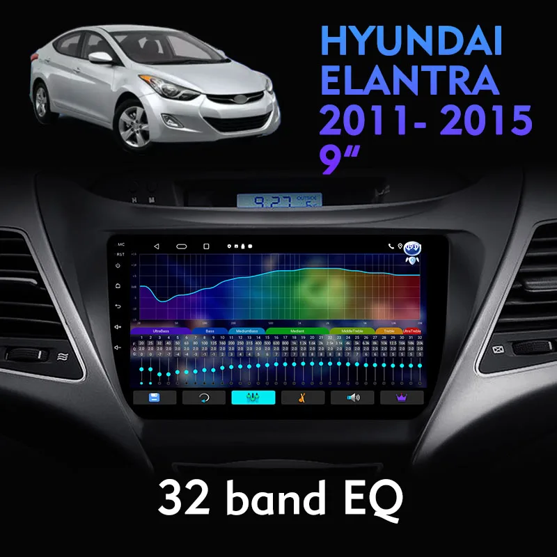4 Core Android Car Radio 2 Din Carplay Touch Screen  Car Dvd Player For Hyundai Elantra 2014 Gps Auto Electronics