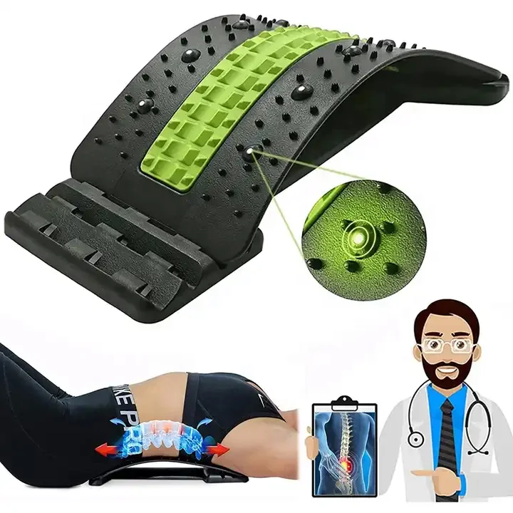 4 Level Back Massager Magnetic Therapy Back Stretcher Lumbar Support Pain Relief