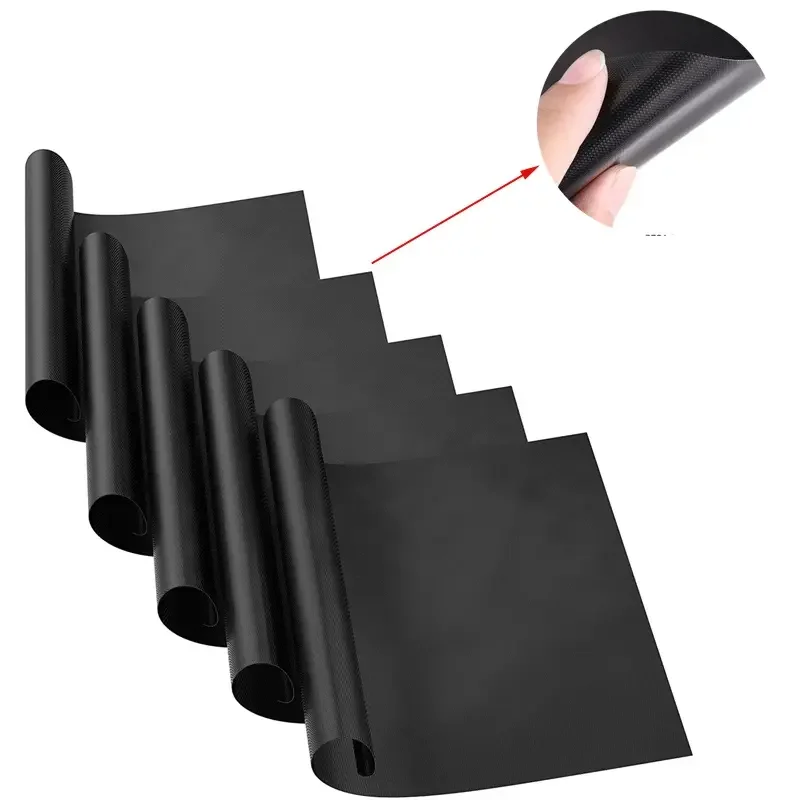 High quality PTFE BBQ Grill Mat Non stick Reusable food grade fireproof grill mats for outdoor grill baking mat sheet