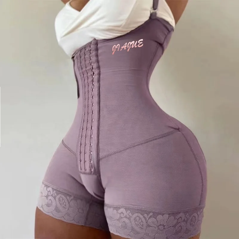 Private Label Women Shapers Fajas Sol Leon Postpartum Girdle Open Bust Butt Lifter Body Shaper Colombian Post Surgery Girdles