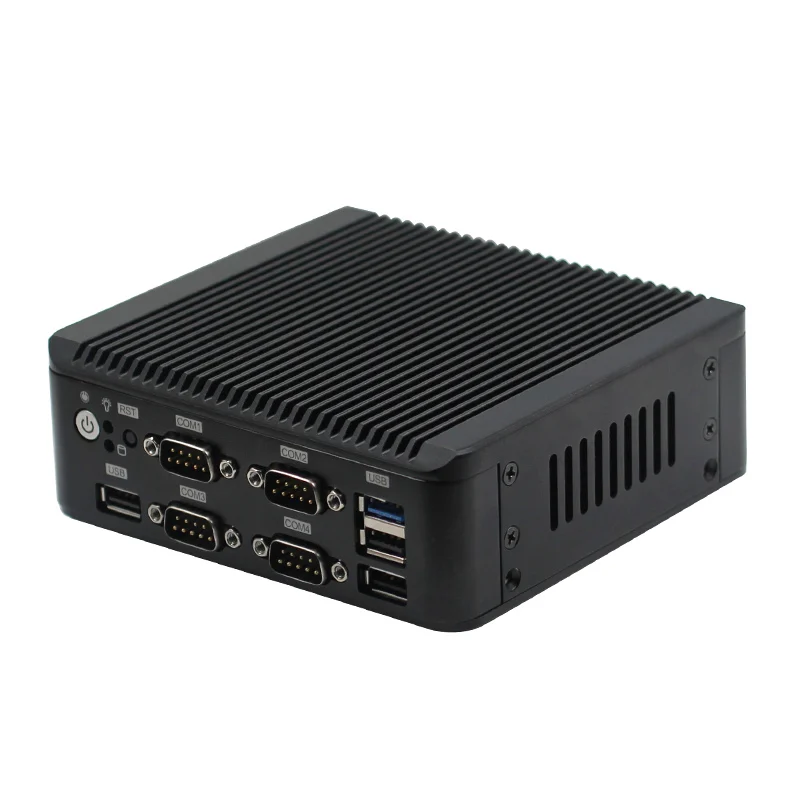 Zunsia OEM Fanless Nano Mini pc with Intel Celeron J1800 J1900 cpu 16GB Ram 6USB COM 2*LAN VGA Thin Client Industrial Mini PC