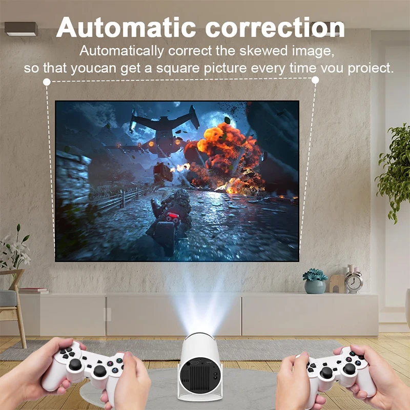 Ye M300 Max Game Projector 2 In 1 With Joystick 64GB Wifi  4K Output TV Smart Home Projector Video Game Console Android 11
